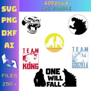 Godzilla vs Kong SVG Bundle: Kaiju Movie Designs (Digital Download