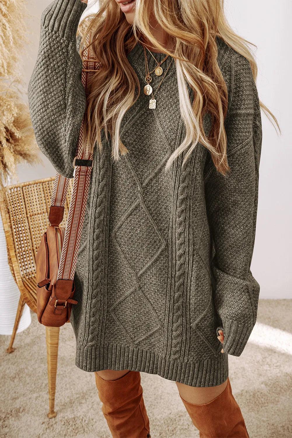black cotton dress long sleeve Cosmos