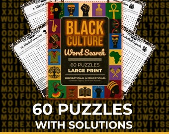 Black Geschichte Wortsuchrätsel: 60 inspirierende & lehrreiche Rätsel (nur digitaler Download)