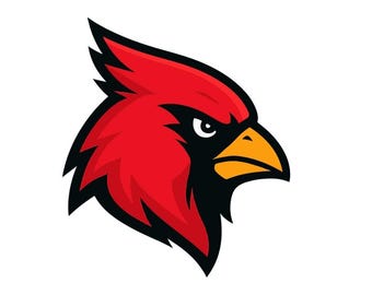 Fierce Cardinal Head SVG PNG | Red Bird Mascot Logo | Sports Team SVG | Cricut Cut File | Sublimation Shirt Design | Mascot Clipart