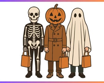Halloween SVG PNG,Skeleton Ghost Pumpkin Png,Spooky Squad SVG,Witchy Fall Svg,Witchy Fall Shirt Design,Digital Download,Cricut cut file