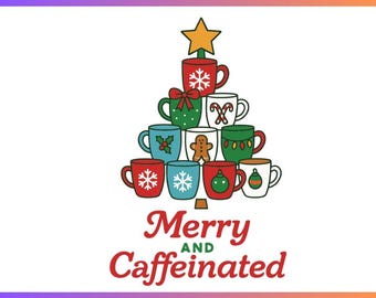 Colorful Coquette Christmas Tree Svg Png,Holly Jolly Png,Preppy Christmas Png,Merry And Bright Svg Png,Christmas Tree Coquette Png,GirlyXmas