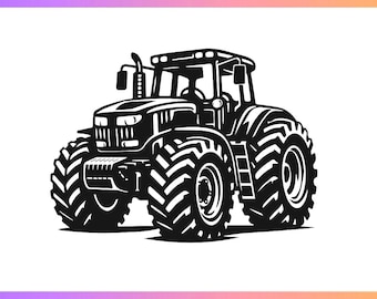 Tractor SVG PNG DXF | Farm Tractor Clipart Design | Rustic Country Farm Life Shirt File | Cricut Silhouette Cut File for Sublimation & Craft