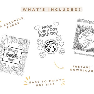 Earth Day Coloring Pages Bundle