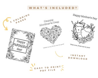 Mother's Day Coloring Pages Bundle