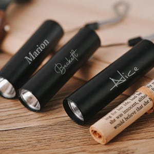 Personalized, customizable, engraved LED flashlight - a portable tool and a Father&#39;s Day gift.