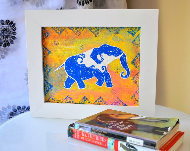 Elephant Painting Nursery Elephant Art Print Indian Elephant Etsy