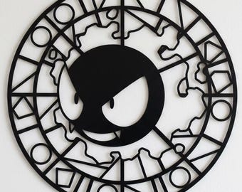 Gastly, Pokemon, Stained Glass Style, Svg,Dxf,Png, Design for CNC, Laser Cutting, Cricut, Glowforge, Wall Art