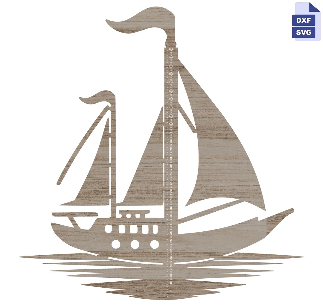 Ship Height Chart Ruler – Digital File | Laser Cut Ready Growth Chart ...