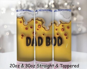 Funny Dad Bod Tumbler Wrap PNG: Sarcastic Father's Day Design (Digital Download