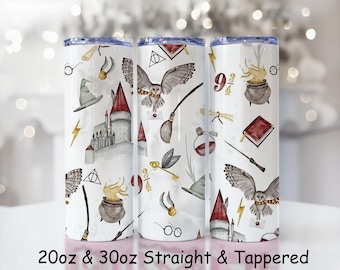 Harry Potter Tumbler Wrap PNG: 20oz Skinny Tumbler Sublimation Design (Digital Download)