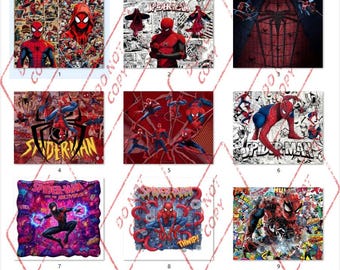 Pack of 10 PNGs Spider-Hero Tumbler Designs – Wall-Crawler Web Action Sublimation Art