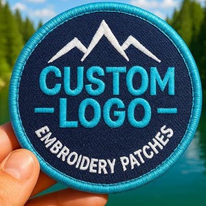 Custom Embroidered Logo Patch, Personalized Team Uniform Patch, Iron On Sew On Hook & Loop Patches