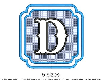 Fuente de bordado con monograma real en relieve – Diseño desmontable, 5 tamaños (descarga digital)