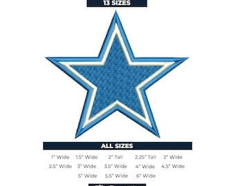 Star Embroidery Design, 13 sizes, 9 file formats.