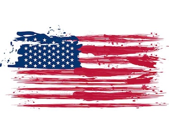 Tattered US Flag SVG – Digital Download | Svg, Eps, Dxf, Ai, Pdf, Png