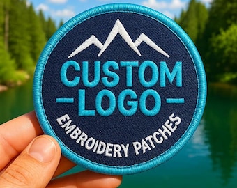 Custom Embroidered Logo Patch, Iron On or Sew On