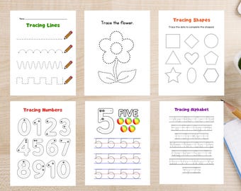 Busy Book Tracing Worksheets for Toddlers | 50 Pages Printable Tracing Activity