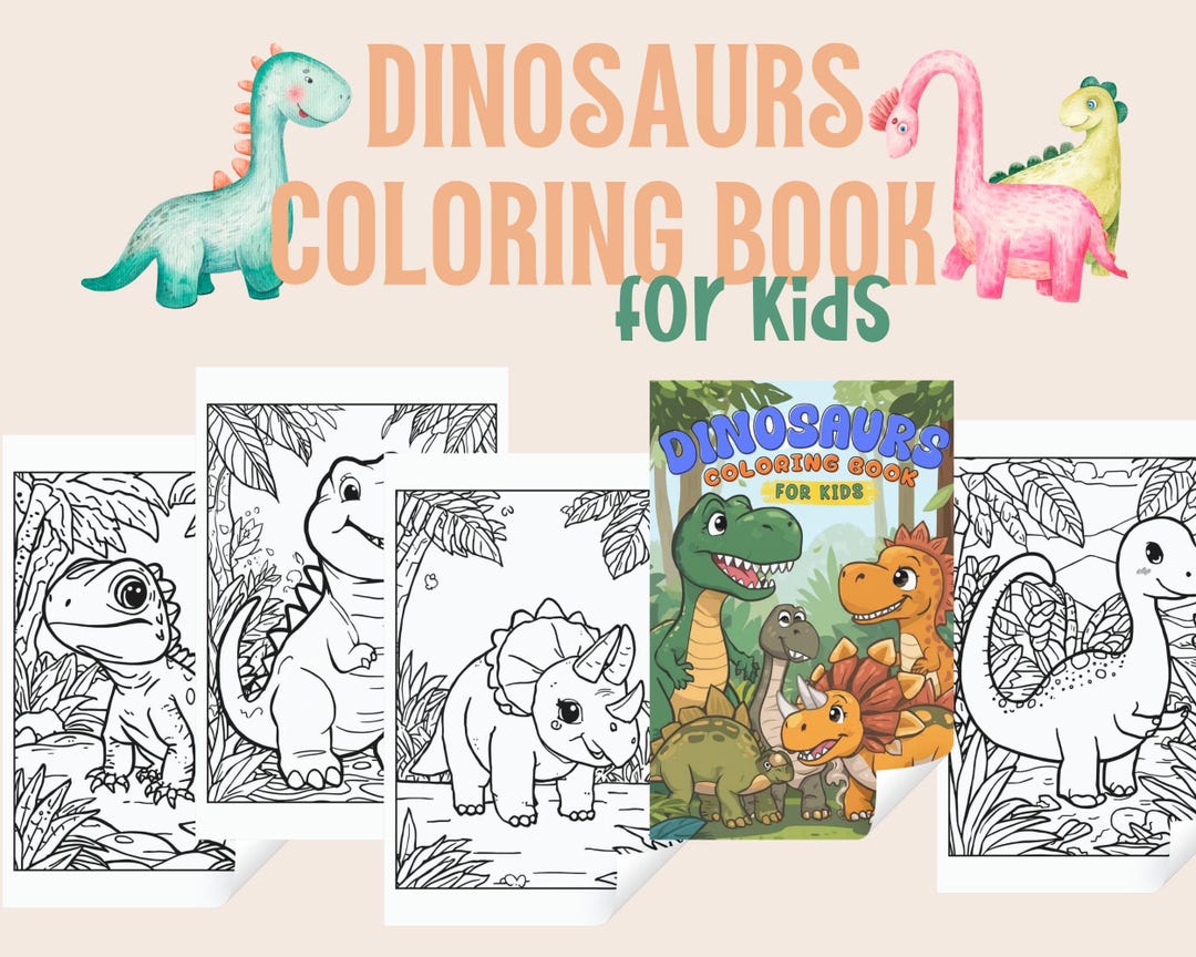 Dinosaur Coloring Book for Kids Printable | Toddler Preschool Activity ...