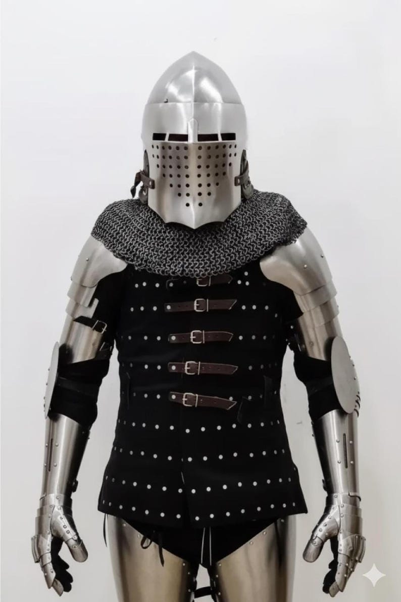 Handmade Steel Medieval Knight Armor Suit: Full Body Gothic Cosplay ...