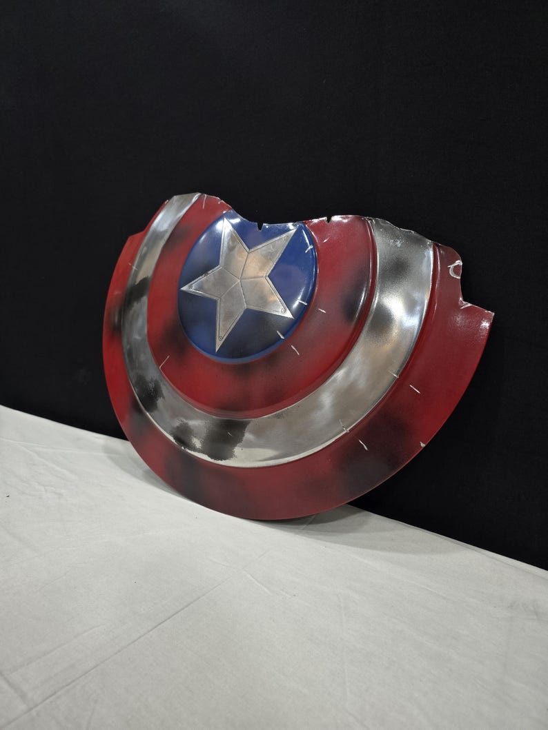 Battle Damaged Captain America Metal Shield Replica – Cosplay Display Decor image 5