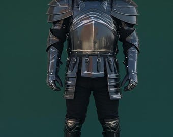 Dwarven Armor steel costume: handmade medieval knight LARP cosplay set