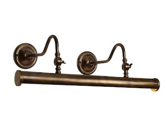 Mid-Century Modern Brass Picture Light: 24-Inch Gallery Wall Sconce
