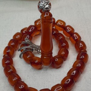 Grand Tasbih pressé de style ottoman - Perles de prière en spirale - Artisanat artisanal fait main
