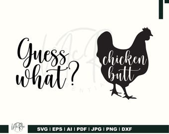 Devinez quoi cul de poulet SVG, svg bébé garçon, dicton drôle de bébé, nouveau-né, citation pour bébé drôle, Svg de baby shower, fichier coupé pour Cricut