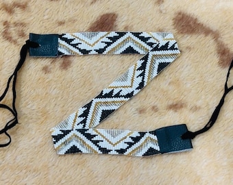 Geometric Seed Bead Hat Band • Southwestern Cowboy Style