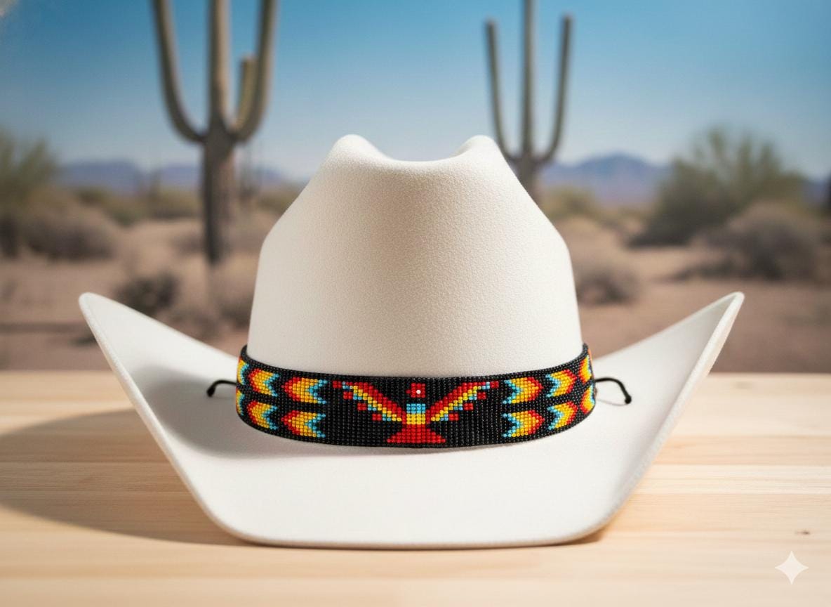 Chapeau de Cowboy Bleu Blanc Rouge – Univers Western