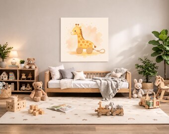 Giraffe Kinderzimmer Wand Kunst zum ausdrucken - Safari Baby Zimmer Dekor