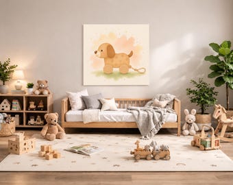 Dog Nursery Wall Art Printable – Farm Baby Room Decor