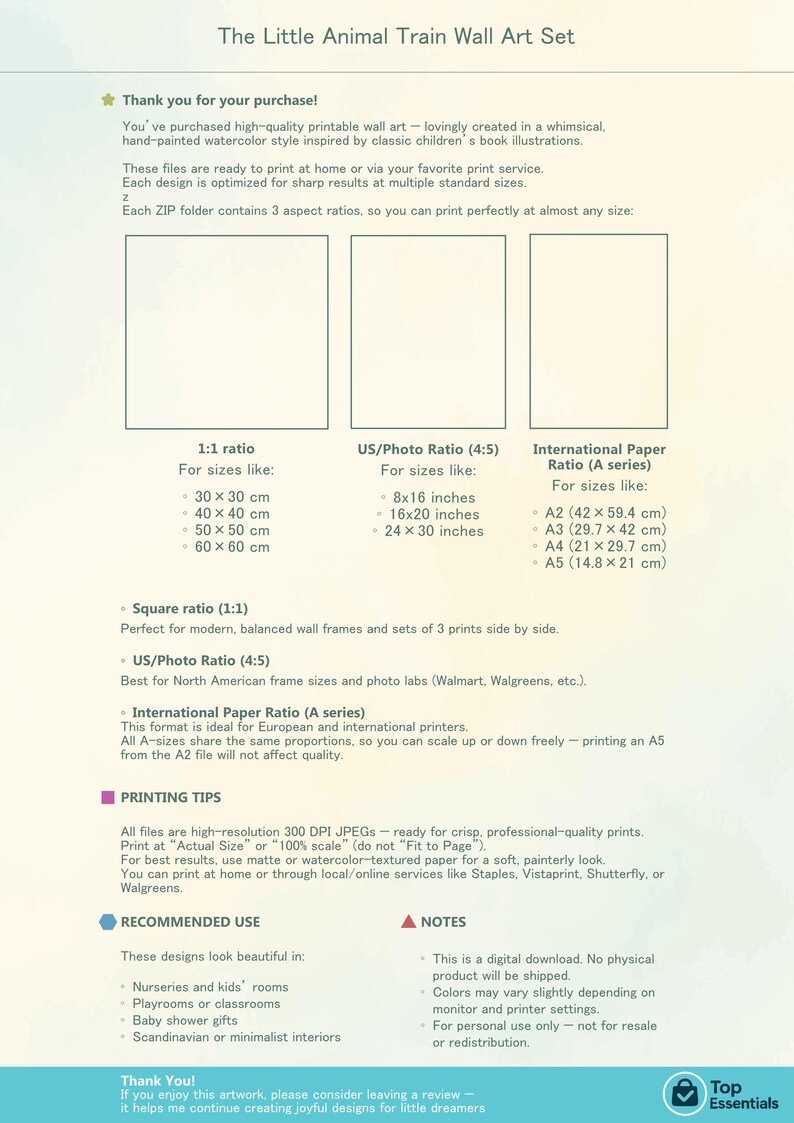 K&ouml;nnte beinhalten: Druckbares Wandkunst-Set im skurrilen Aquarellstil, inspiriert von Kinderbuchillustrationen. Enth&auml;lt Formate 1:1, US/Photo (4:5) und International Paper Ratio (A-Serie). Ideal f&uuml;r Kinderzimmer und Spielzimmer.