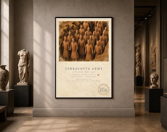 Ancient Earth – Terracotta Army Archaeology Poster | Printable Wall Art | Digital Download