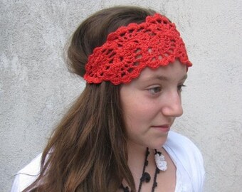 ON SALE 10% SALE Boho Crochet Headband_Summer Hairband_Crochet Head Wrap_Womens Crochet Bridal Hairband_Summer Hair Fashion Accessories_Boho