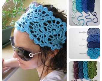 ON SALE 10% SALE Women's Headband_Bohemian Summer Hairband_Crochet Head Wrap_Beach Summer Hairband_Summer Hair Fashion Accessories_Hippie Be