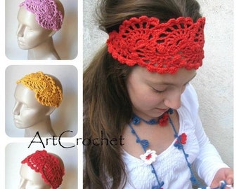 ON SALE 10% SALE Boho Style HairBand_Summer Crochet Lace Head Piece_Crochet Lace Boho Headband_Hair Fashion Accessories_Crochet HairBand_Bri