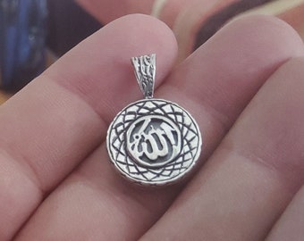 1 Sterling Silver 925 Amulet Dua Written Taweez Locket - Pendant Allah script Dua Quran Muslim Jawshan Cevsen Talisman Islamic Prayer Box