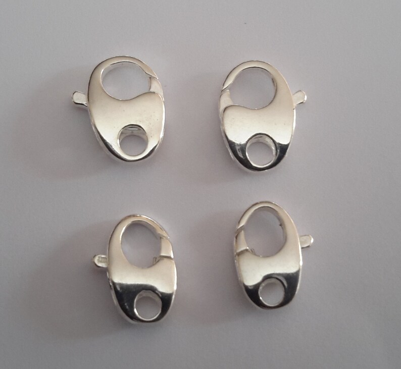 2 Sterling Silver Chic Lobster Clasp Connector Extender Beads Etsy