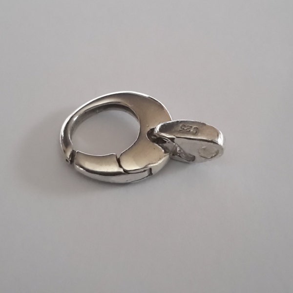 1 Sterling Silver Fancy Spring Lobster Clasp with connector
