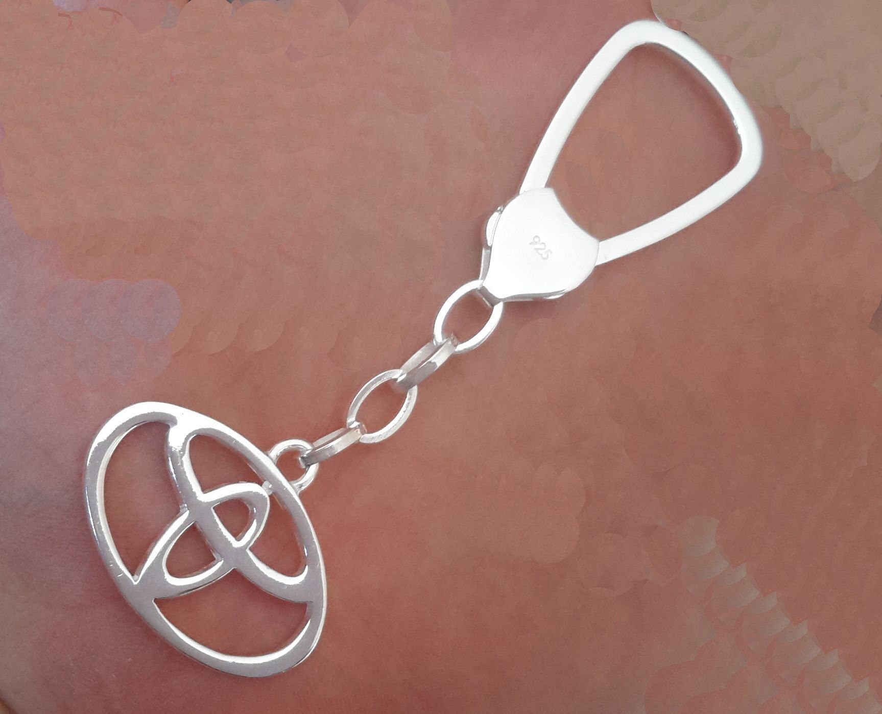 Key Rings Gold/silver Round Keyring Hang Chain Hook DIY Craft