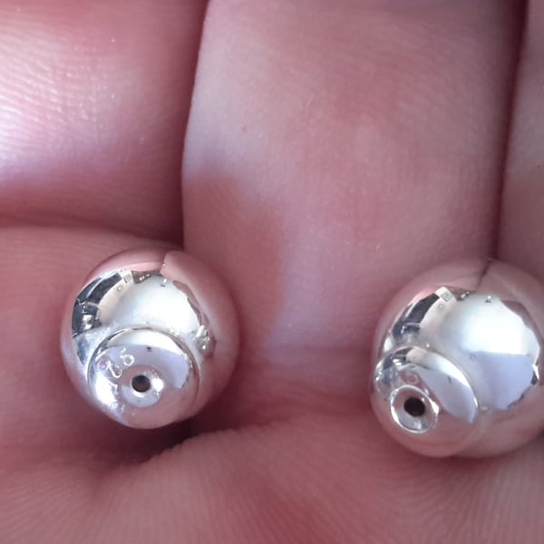 6 Solid 925 Sterling silver Ball Earring Ear nuts Bullet clutch back plug stopper S/L
