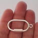 2 Solid Sterling Silver 925 Oval Key Chain Ring Keyring Key Ring Screw ...