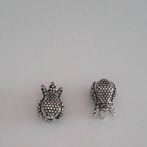 cappuccio argento massiccio 4 Dotted fiore fiore tulipano tallone distanziatore fascino