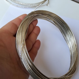 1 ft Solid Sterling Silver 925 Round plain wire HH 1.70 mm/ 14 Ga