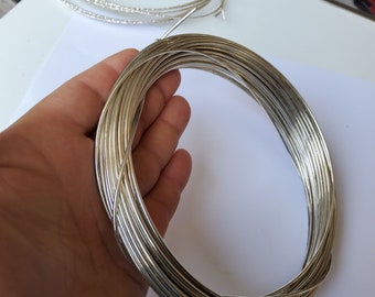 1 ft Solid Sterling Silver 925 Round plain wire HH 1.70 mm/ 14 Ga