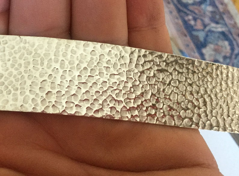 Solid Sterling Silver 925 Hammered Pattern 22 Gauge Sheet Etsy