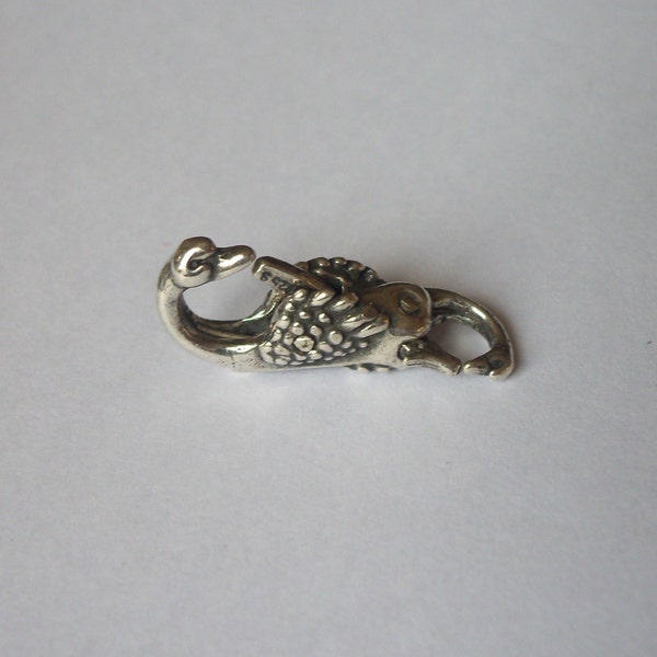 1 Sterling Silver 925 Double Head Swan Lock Lobster Clasp beads