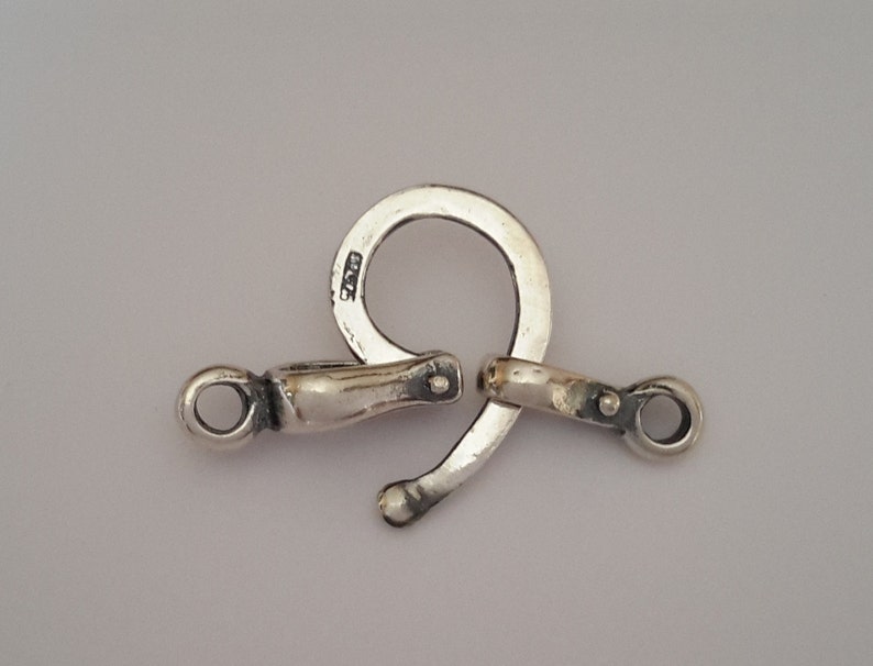 3 Sterling Silver 925 Hinged Hook and Eye Clasp Set Beads Etsy